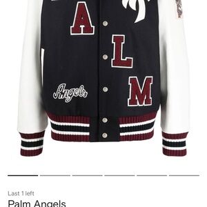 Palm Angels Black and White Varsity Jacket